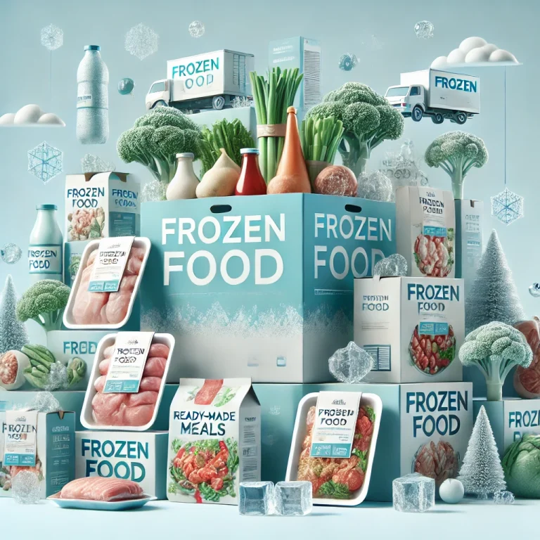 DALL·E 2024-10-03 05.15.37 - An image representing a company that trades frozen food